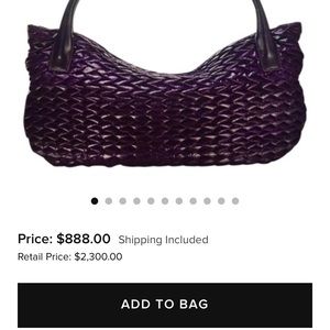 RARE Devi Kroell origami eel handbag purple